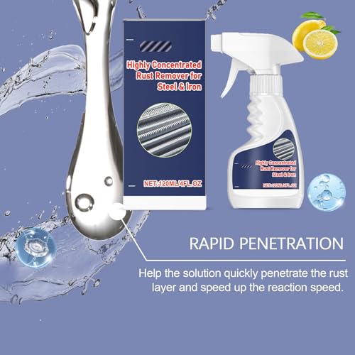 Starkes Rostlöser Für Metall,Hochleistungs-Metall-Rostentferner,Leistungsstarker Rostlöser Für Stahl,Rust Remover from Metal Surfaces,Schwerlast Metall Rostentferner,Multifunktionale Rostentfernung