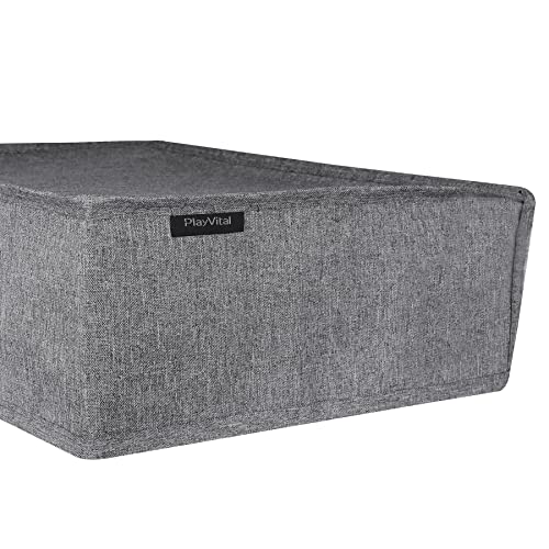 Image of PlayVital Gray Nylon Horizontal Dust Cover for ps5, Soft Neat Lining Dust Guard for ps5 Console, Anti Scratch Waterproof Cover Sleeve for ps5 Console Digital Edition & Disc Edition