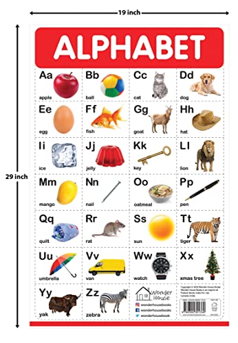 Alphabet - My First Early Learning Wall Posters: For Preschool, Kindergarten, Nursery And Homeschooling (19 Inches X 29 Inches)