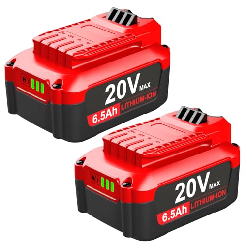 Ahomtikk 2 Pack 20V 6.0Ah Replacement Battery for Craftsman V20 Lithium Ion Battery CMCB205 CMCB204 CMCB204-2 CMCB202 CMCB202-2 Craftsman 20 Volt Battery (All of V20 Cordless Tool Series)