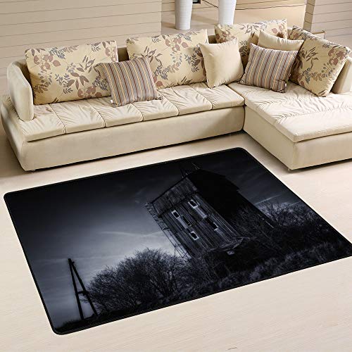 Tapis de salon noir Ruchen en velours corail | 152.4×99cm - 6