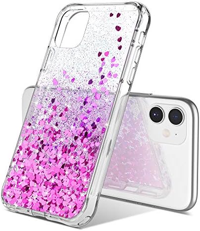 ULAK Glitter Case Compatible with iPhone 11, Clear Glitter Stars Case Sparkly Soft TPU + Hard PC Bumper Cover Bling for Women Girls Protective Phone Case for iPhone 11 6.1 inches - Glitter