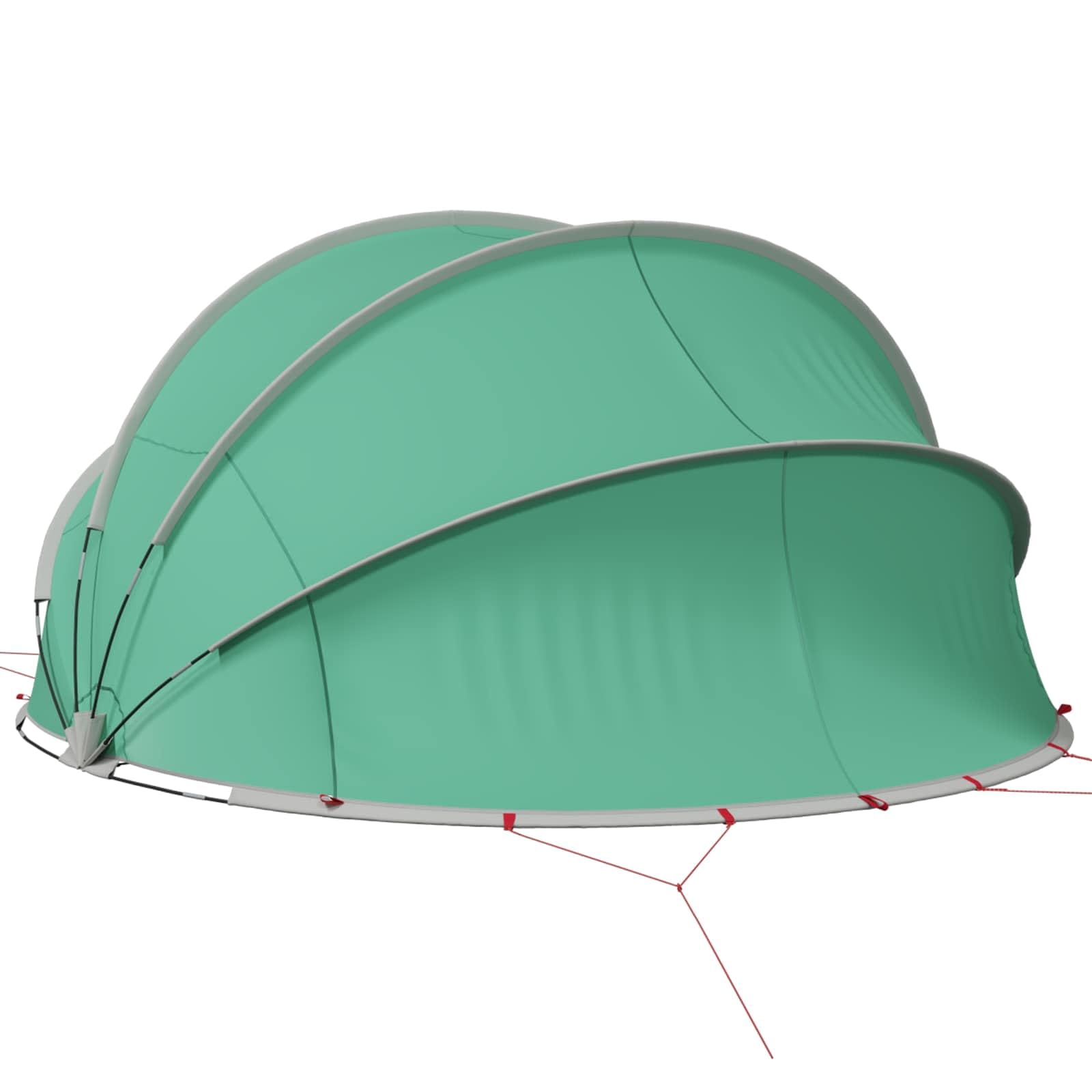 Dôme de Piscine Pliable Bleu 336 x 322 x 160 cm en Polyester 185T revêtement PU avec poteaux Fibre de Verre, Sac de Transport, Protection et Isolation Thermique pour Jardin terrasse