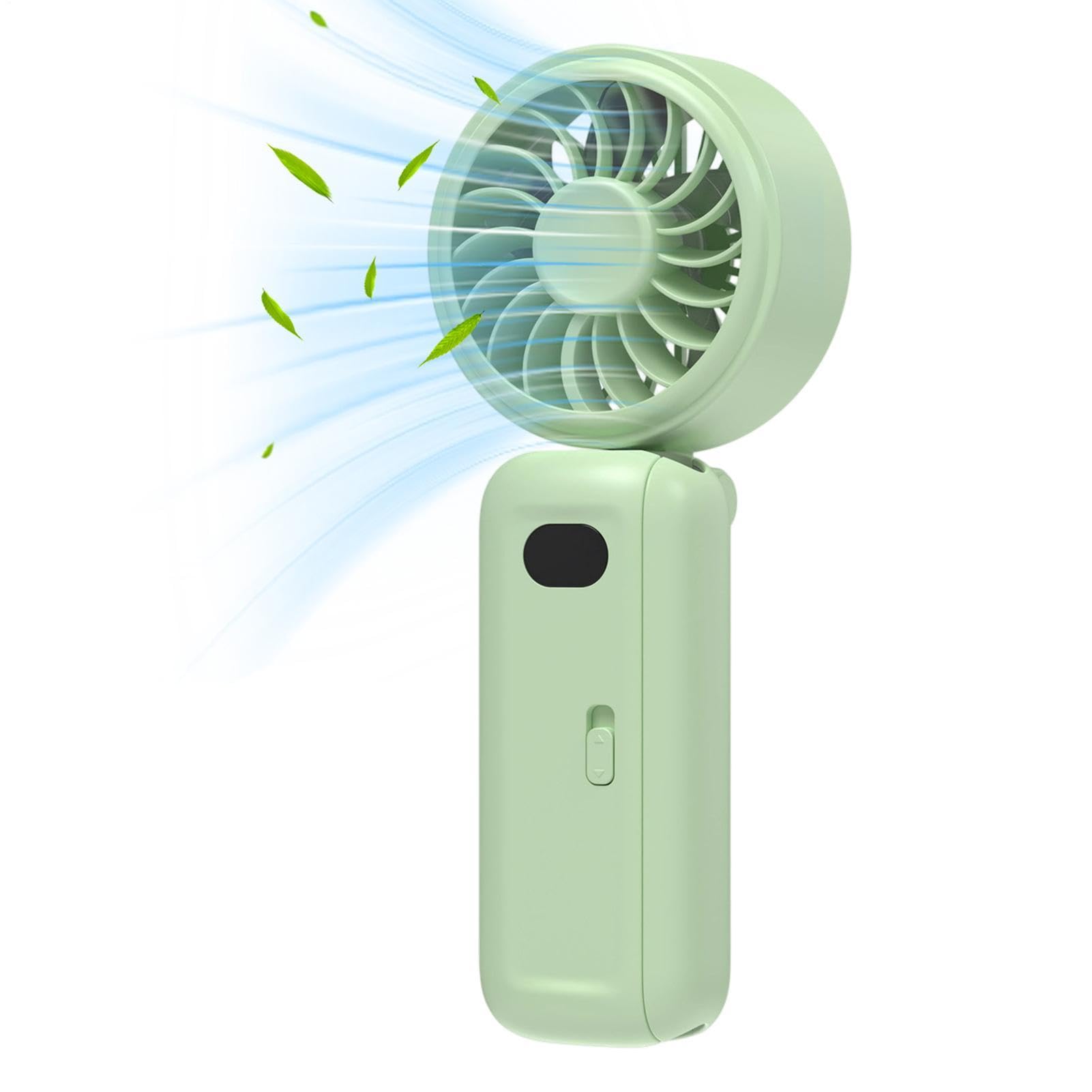 Ventilatore con Clip 5 Velocità Display Digitale Raffreddamento Personale | Piccola Ventola da Scrivania a Batteria per Rinfresco per Casa Ufficio Scrivania Tavolo Passeggino Viaggi Esterni Campeg