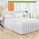 Omabeta Elastic Bed Ruffle Schlafzimmer Bett Rock Bett Volant Rock maschinenwaschbar(Twin: 39 * 75+15inch)