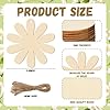 Thyle 120 Pcs Spring Wooden Crafts to Paint Flower Wooden Ornaments Bulk DIY Unfinished Sunflower Daisy Tulip Cutouts Crafts for Adults Spring Hanging Ornaments for Home Decoration Party Gifts #1