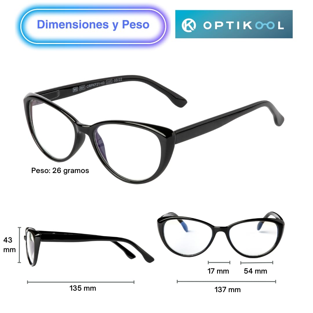 gafas luz azul mujer - antireflejo, flexibles y ligeras - gafas presbicia mujer - blue light glasses - reading glasses - mayor bienestar frente a pantallas.