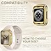 JR.DM 45mm Soft Flexible TPU Case Compatible for Apple Watch Series 9/8/7 Touchable Screen Lightweight Anti-Scratch All-Around Protector Thin Guard Shockproof Cover Shiny Bumper for iWatch, Gold