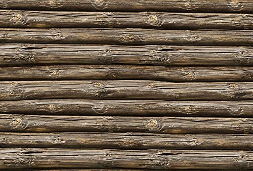 Papier Peint poster panoramique RONDIN DE BOIS 4 x 2,70 m | Déco et photo murale XXL Qualité HD Scenolia