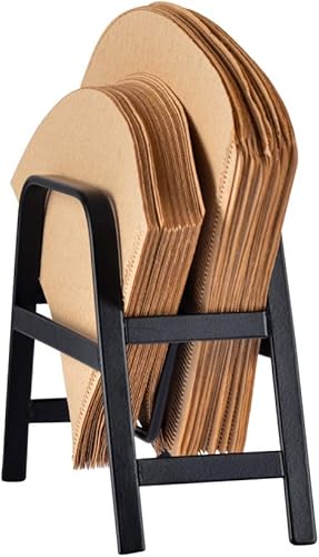Vista 11 de CAFEMASY Soporte de papel de filtro de café de cobre retro para el hogar, cocina, cafetería, bar, cono de café, filtros de almacenamiento