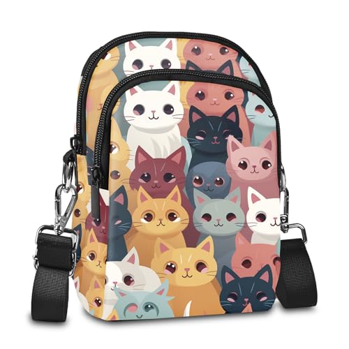 Crossbody Bags for Women Cell Phone Bag Mini Over Shoulder Handbag Purse with Card Slots and Adjustable Strap