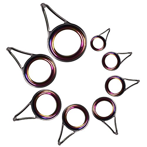 QualyQualy Fishing Rod Tip Repair Kit - 40/75pcs Stainless Steel Ceramic Ring Rod Tip Guide Replacement
