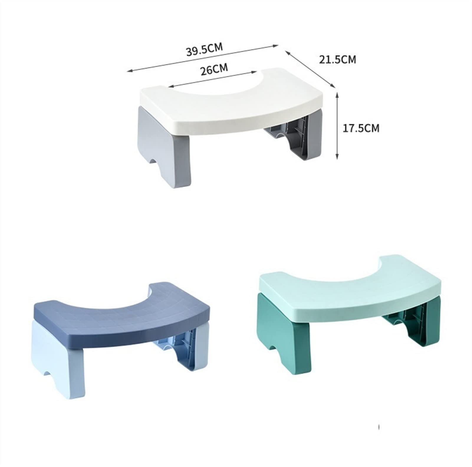 Sgabello da Bagno Pieghevole for la casa Pieghevole for Il Bagno a Squat Comodi mobili Tozzo addensati for Bambini Anziani Pregant Adulti per Guardia di casa (Color : Blue)