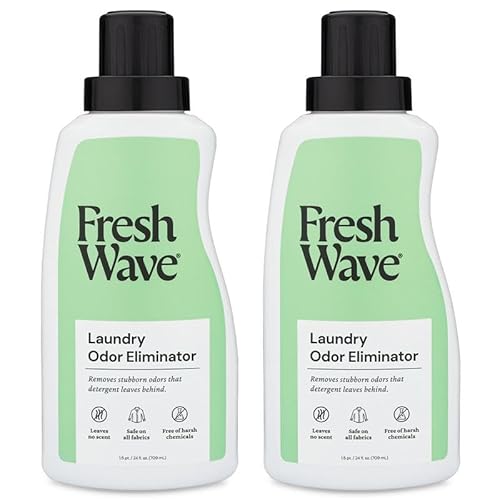 Fresh Wave Odor Removing Laundry Booster, 24 fl. Oz., Pack of 2 - Laundry Scent Booster, Safer Odor Relief, Natural Plant-Based Odor Eliminator, Pet Bedding, Activewear, Blankets & Fabrics