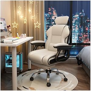 LANGSTON Gaming Chair met hoofdsteun, ergonomische videogamestoel met Lumbale ondersteuning, Rolling Desk Chair verstelbare draaistoel met voetsteun Gamer Chair