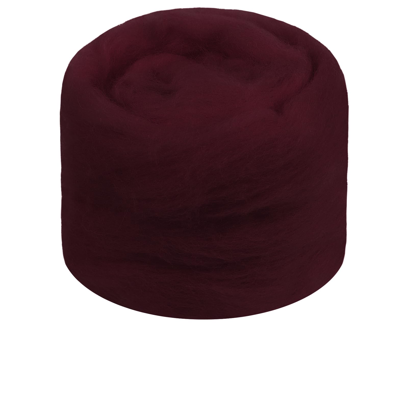 Uiopa Needle Felting Wool, 50g Felting Wool Soft Wool Roving Yarn, Wine Red Wool Roving for Needle Felting, Wet Felting, Felting Projects, DIY Crafts