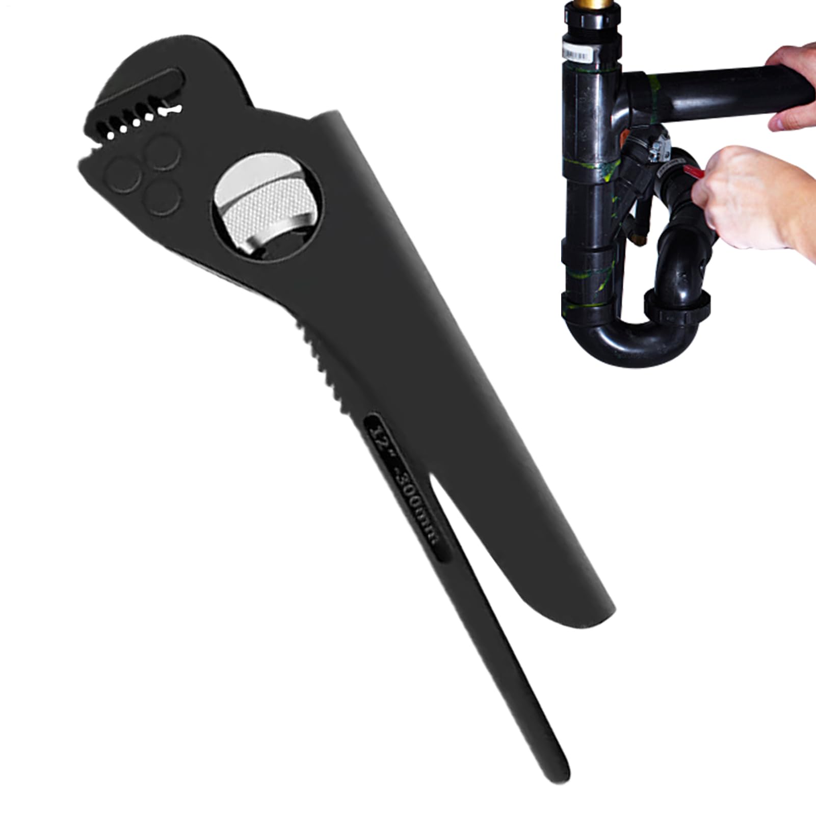 Clé réglable de plomberie en acier carbone robuste pour tuyaux
