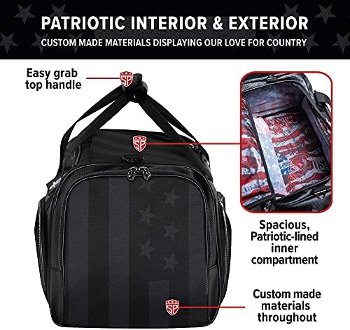 Subtle Patriot Covert Hybrid Duffle Bag – Concealed Carry Duffle Bag / Convertible for Travel, Gym & Work / Collapsible & Water Resistant (Covert Black) 7 Subtle Patriot Covert Hybrid Duffle Bag – Concealed Carry Duffle Bag / Convertible for Travel, Gym & Work / Collapsible & Water Resistant (Covert Black)