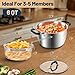 AOSION 6 Quart Stainless Steel Stock Pot with Lid, Deep Fryer Basket for Kitchen Colander Frying Cooking Steaming, 6QT Large Stock Pot for Cooking, Induction Ready, Compatible with All Stoves