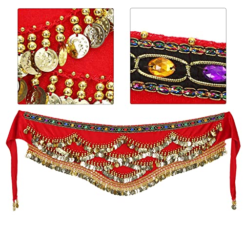 Cachecol de Dança do Ventre para Quadril, 2 Cores Cachecol de Dança do Ventre para Quadril Saia para