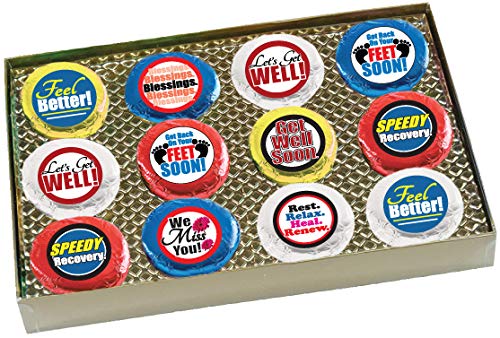 Get Well - "COOKIE TALK" Chocolate Covered Cream Filled Sandwich Cookies - 12 PC