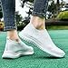 TIOSEBON Women's Walking Shoes Lightweight Mesh Slip-on- Breathable Running Sneakers 7.5 US All White
