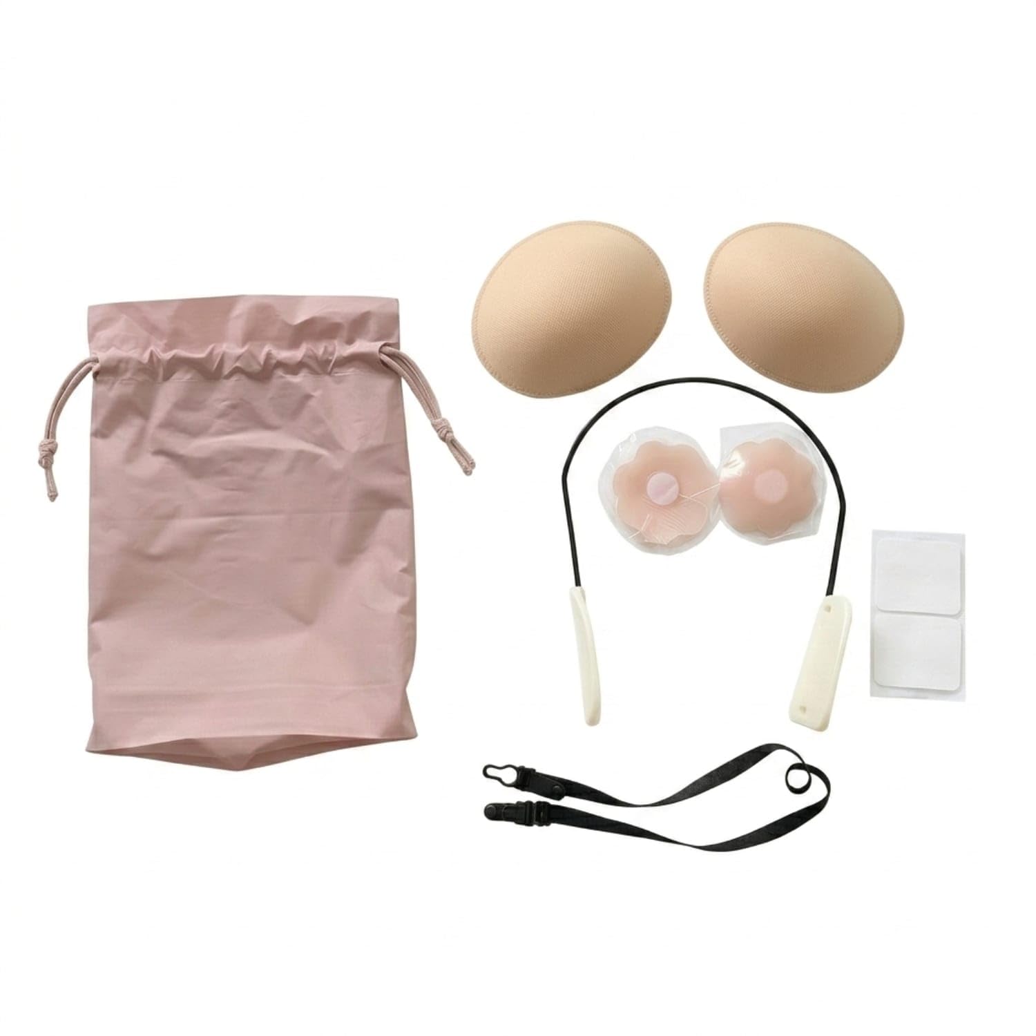 Adjustable Frontless Bra Secure Bra with Silicone Nipple Covers Reusable Underwear Strapless for Women, Deep-V Outfits, Party, Wedding, Beige-picture-25