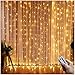 Greatever Lichtervorhang, 300 LEDs Lichterkettenvorhang 3M*3M IP65 Wasserfest 8 Modi Lichterkette Warmweiß für Weihnachten Party Schlafzimmer Innen und außen Deko