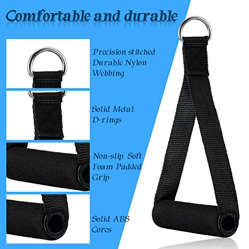 8 Pieces Resistance Band Handles Exercise Band Handles Replacement Fitness Strap Cable Machine Attachment Grips Pull Handles Resistance Bands For Resistance Training #TOP2