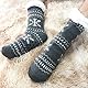 Belloxis Kuschelsocken Wintersocken Herren Warme Flauschige Dicke Hüttensocken Haussocken mit Noppen Geschenk für Männer Weihnachten 38-44 (B-Grau, 1)