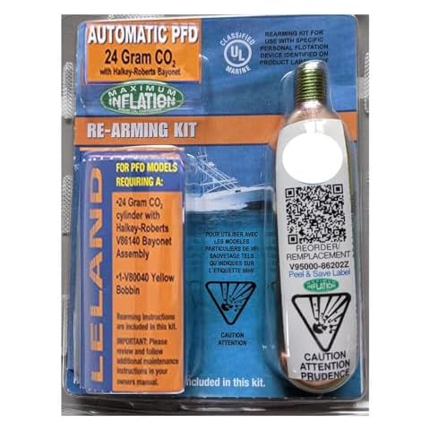 Leland 840AMU-Manual, 33 Gram CO2, 1/2", Inflatable PFD Rearming Kit Cover