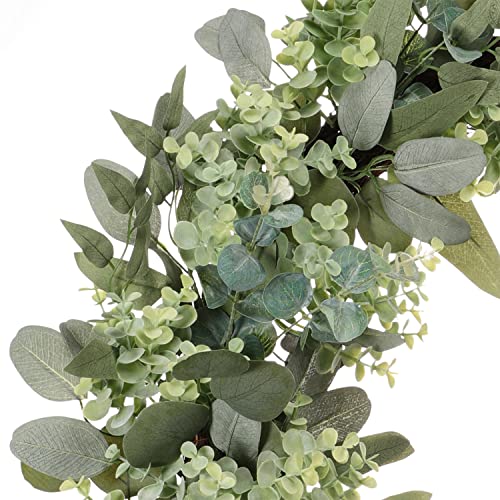 30\" Artificial Eucalyptus Spring Wreath with Creeping Jenny Leaves