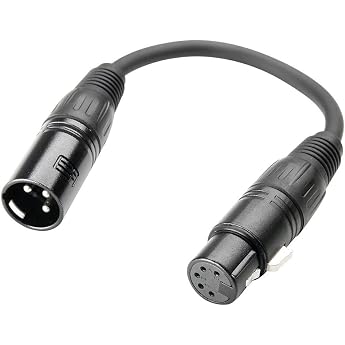 DMX Adapter XLR Female 5 Pin to XLR Male 3 Pin 0.2 m