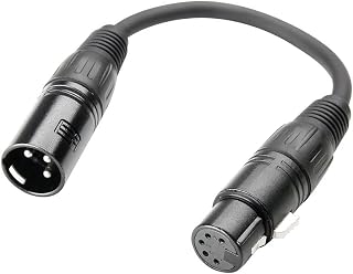 Adam Hall Cables 3 STAR DHM 0020 - Adapter Cable DMX 5-pole XLR female to 3-pole XLR male | 0.2 m