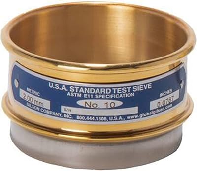 Gilson Performer V3CH #10 Brass/Stainless Steel Sieve, 10, 3