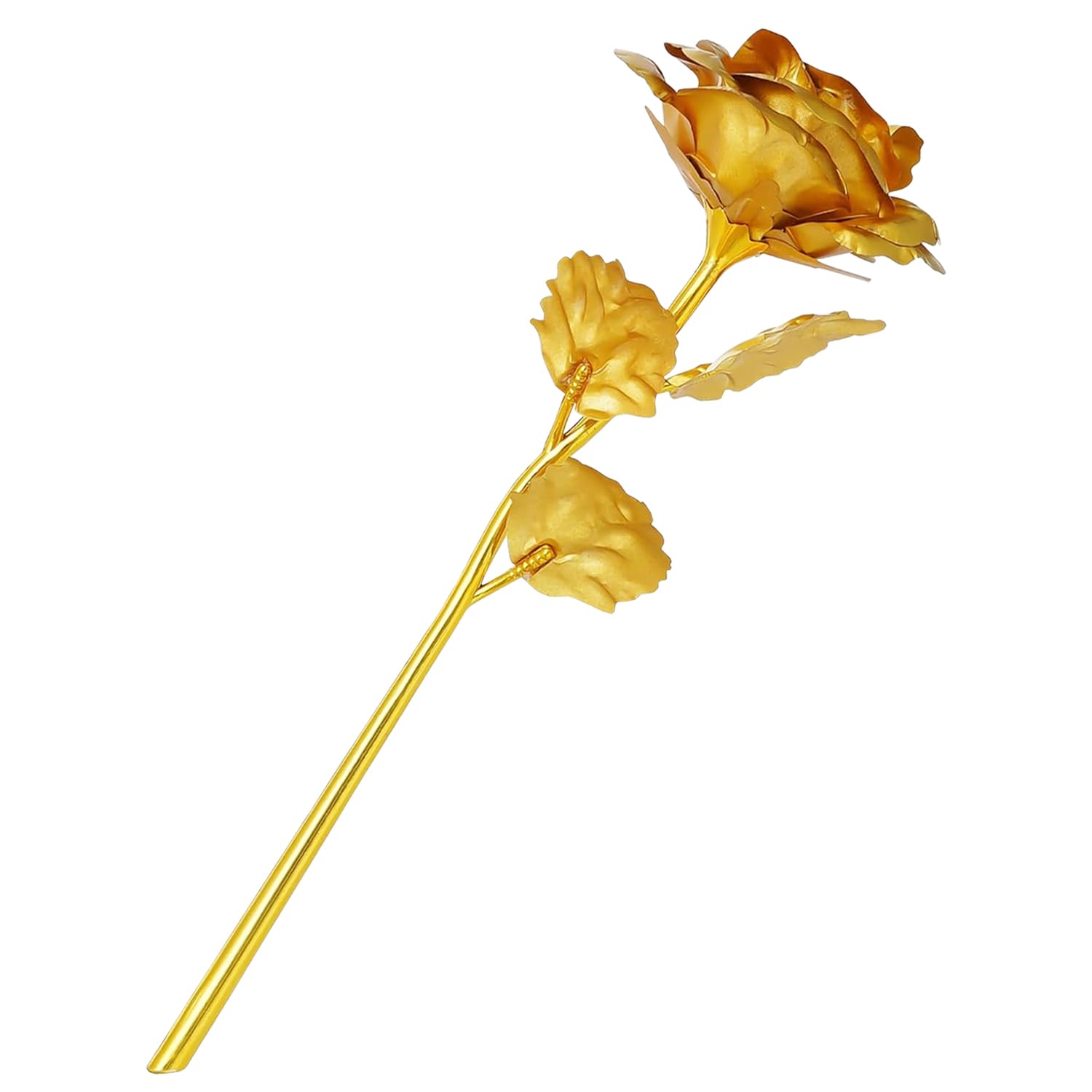 Rozi Decoration Golden Roses Artificial Flowers Set of 1 Pcs | Happy Valentines Day Decoration | Proposal Decoration Items | Anniversary Flower Decoration | Valentines Day Flowers-image-6