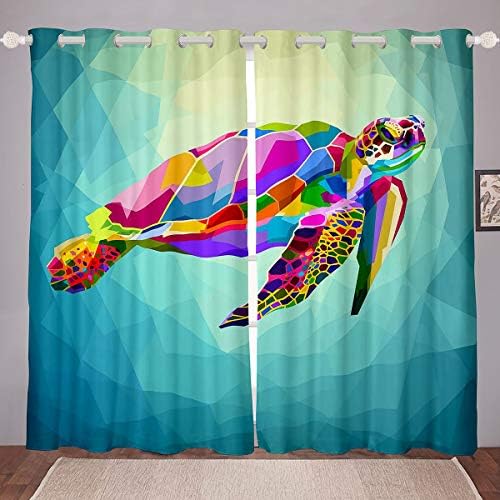 Loussiesd Boys Black Gamepad Curtains Gamer Drapes For Kids Children Teens Video Game Window Curtain Panels Modern Game Controller Window Treatments Blue Room Decor W46*L54