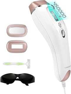 Depiladora de Luz Pulsada IPL 450,000 Ciclos de Irradiación con Función de Refrigeración, Depilacion Profesional Indolora para Cara, Axilas, Brazos, Espalda, Línea de Bikini y Piernas