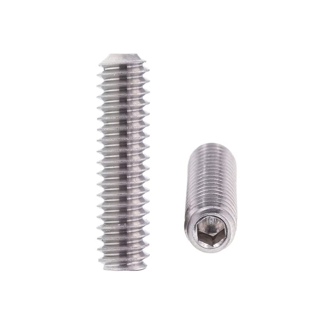 20 Pcs Socket Cap Set Screws Cup Point Hex Headless Grub Screw 304