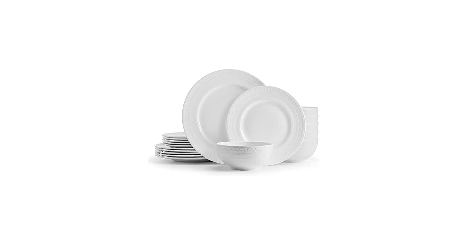 希少【未使用】MIKASA ミカサ 18枚セット Amazon.com | Mikasa Crown White Chip Resistant 18 Piece Dinnerware