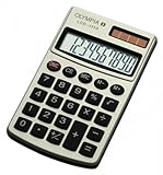 olympia silber eishockey 1-zeiliges LC-Display mit 10 Stellen · Kombinierter Batterie/Solarzellenbetrieb mit Auto Power Aus · Grundrechenarten (+, -, x, ./.) · Speicherfunktion (M+, M-, MRC) · Korrektur (CE) · Vorzeichenwechsel (+/-) · Wurzelrechnung (√) · Prozentrechnung (%) · Displaygröße 56 x 16 mm