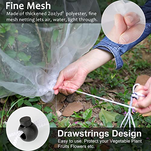 6 Packs Fruit Tree Netting, 3 Size (3.3 X 4.9 Ft) Garden Netting Pest Barrier, Garden Mesh Netting With Drawstring, Blueberry Netting, Garden Netting, Plant Netting, Insect Netting For Garden #TOP5