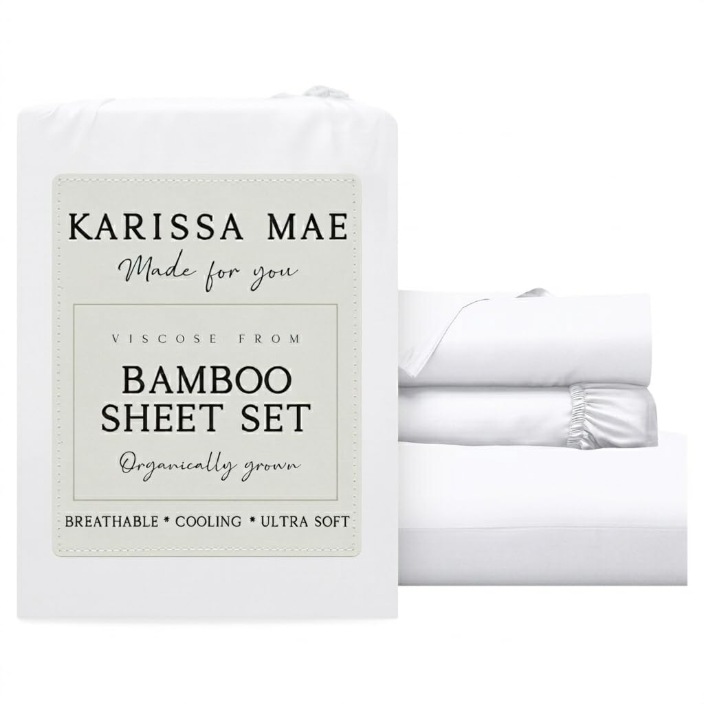 KARISSA MAE Luxury Bamboo Viscose Twin Size Sheet Set