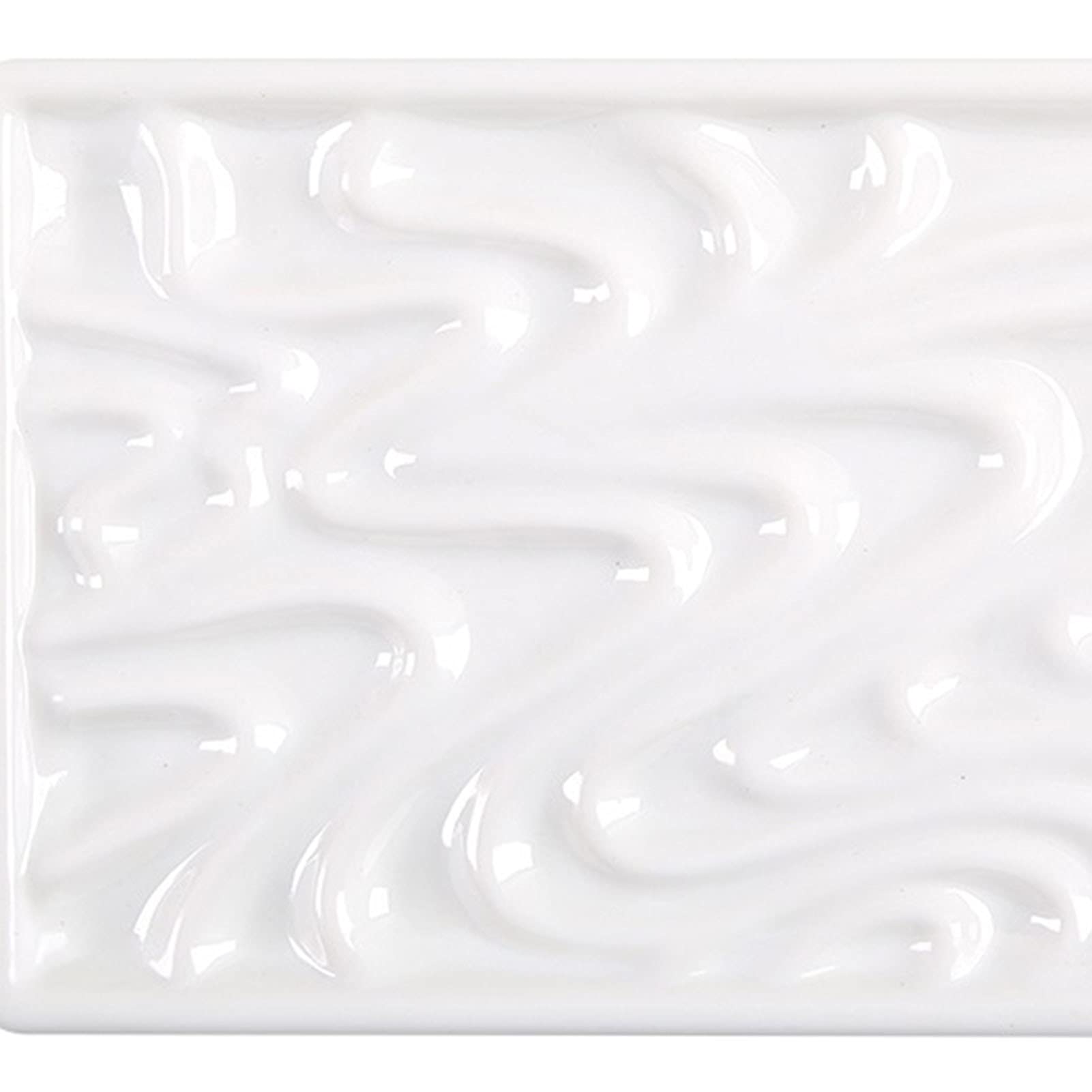 Paleta de Acuarela, Paleta de Pintura portátil con patrón de Ondas, Pintura China Gouache, Placa de Esmalte Blanco Pintada a Mano.