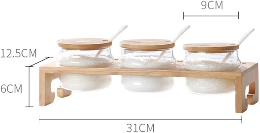 Glass Seasoning Bottle, Jar Set Simple Kitchen Salt Shaker Sugar Bowl