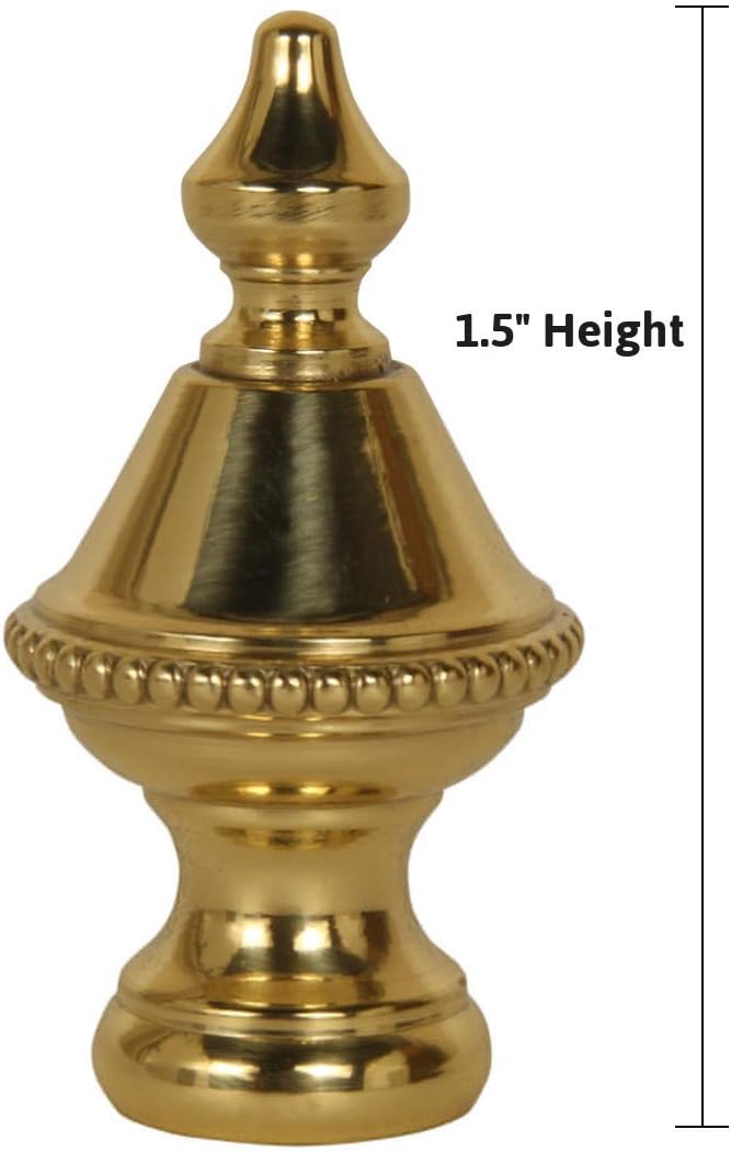 Brass Finish Knob Lamp Shade Finial