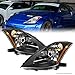 Nissan 350Z Fairlady Z33 Black Bezel OE Replacement HID Type Projector Headlights Driver/Passenger