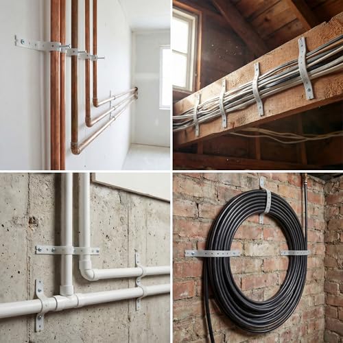 Plastic Hanger Strap 3/4 Inch x 52Feet Reinforced Flexible Hanger Strap for Pipe & Ducts Securing in Plumbing & HVAC, Gray by Fyrique - Image 6
