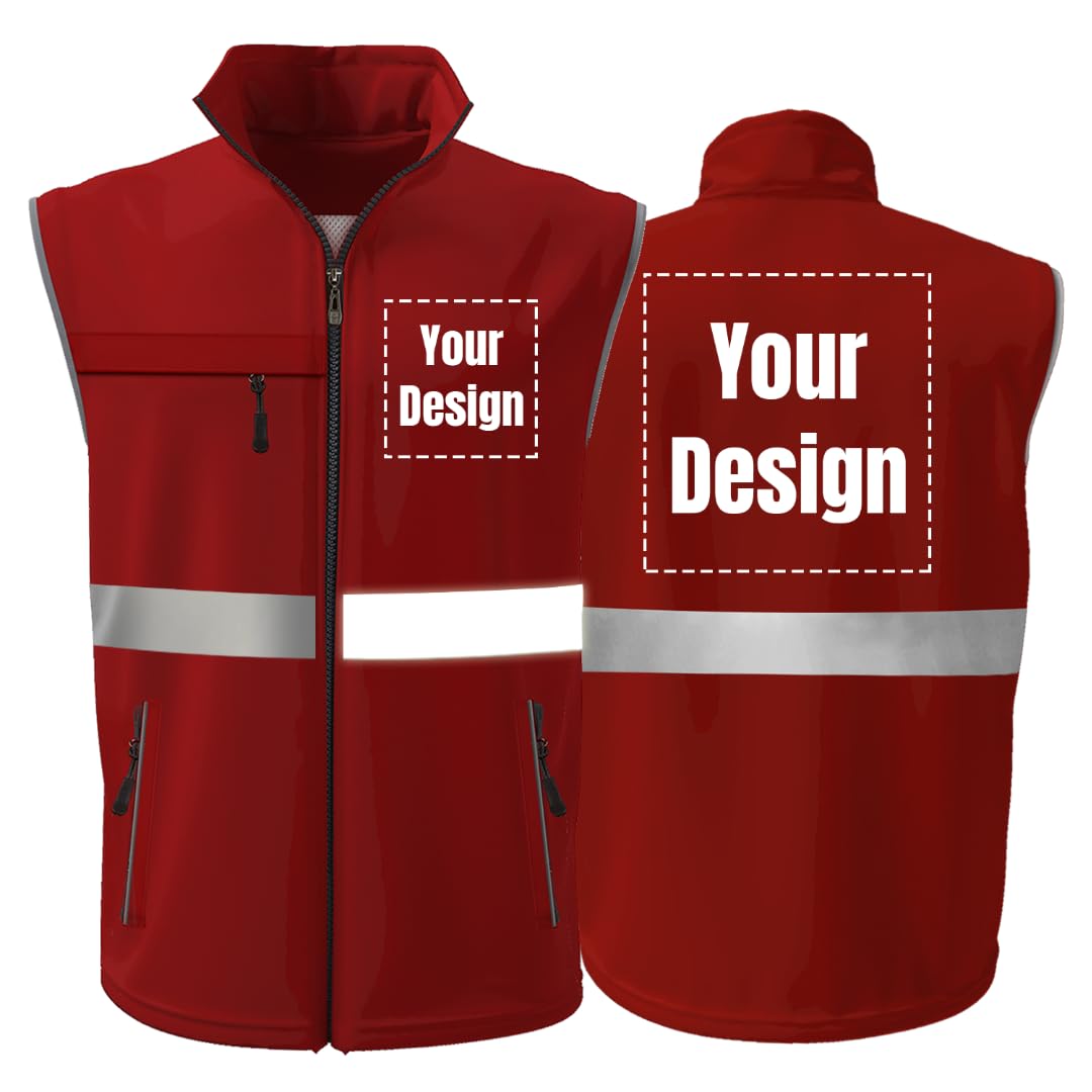 YOWESHOP High Visibility Reflective Safety Vest Sleeveless Jacket Customize Logo Outdoor Activity Team Work Uniform