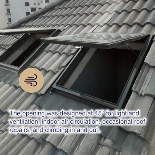 Egress Roof Window Skylight Cover for Attics & Sunrooms - Sloped/Flat Roof Underground Lighting Well Window (30.7x38.6in / 78x98cm) - Enhance Natural Light & Safety